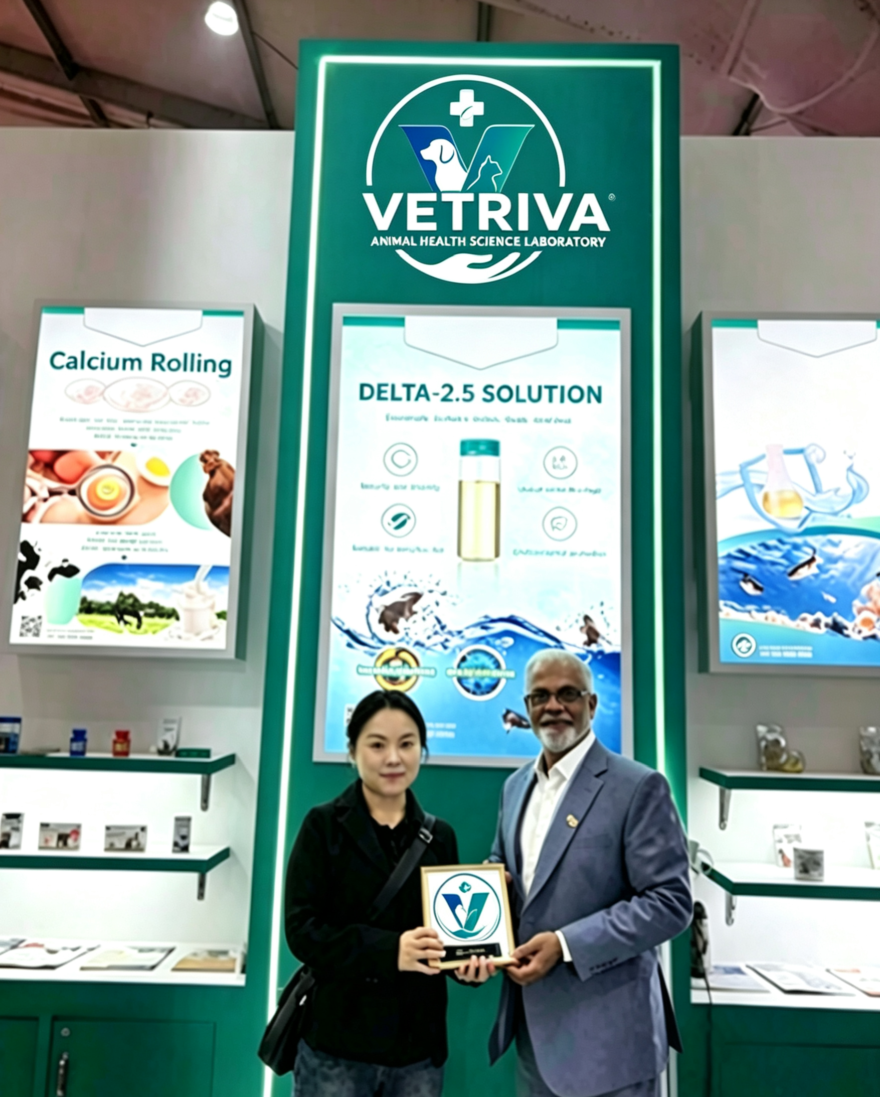 VETRIVA booth and award presentation