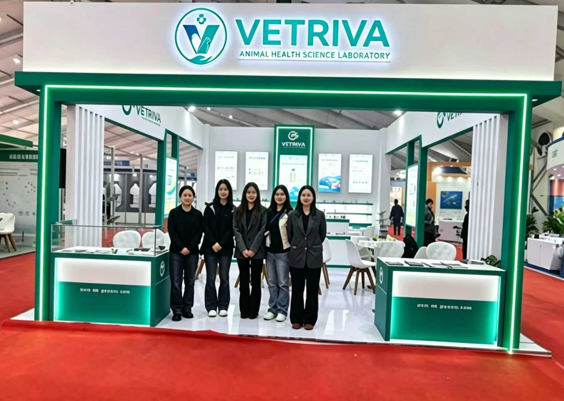 VETRIVA team at the exhibition booth
