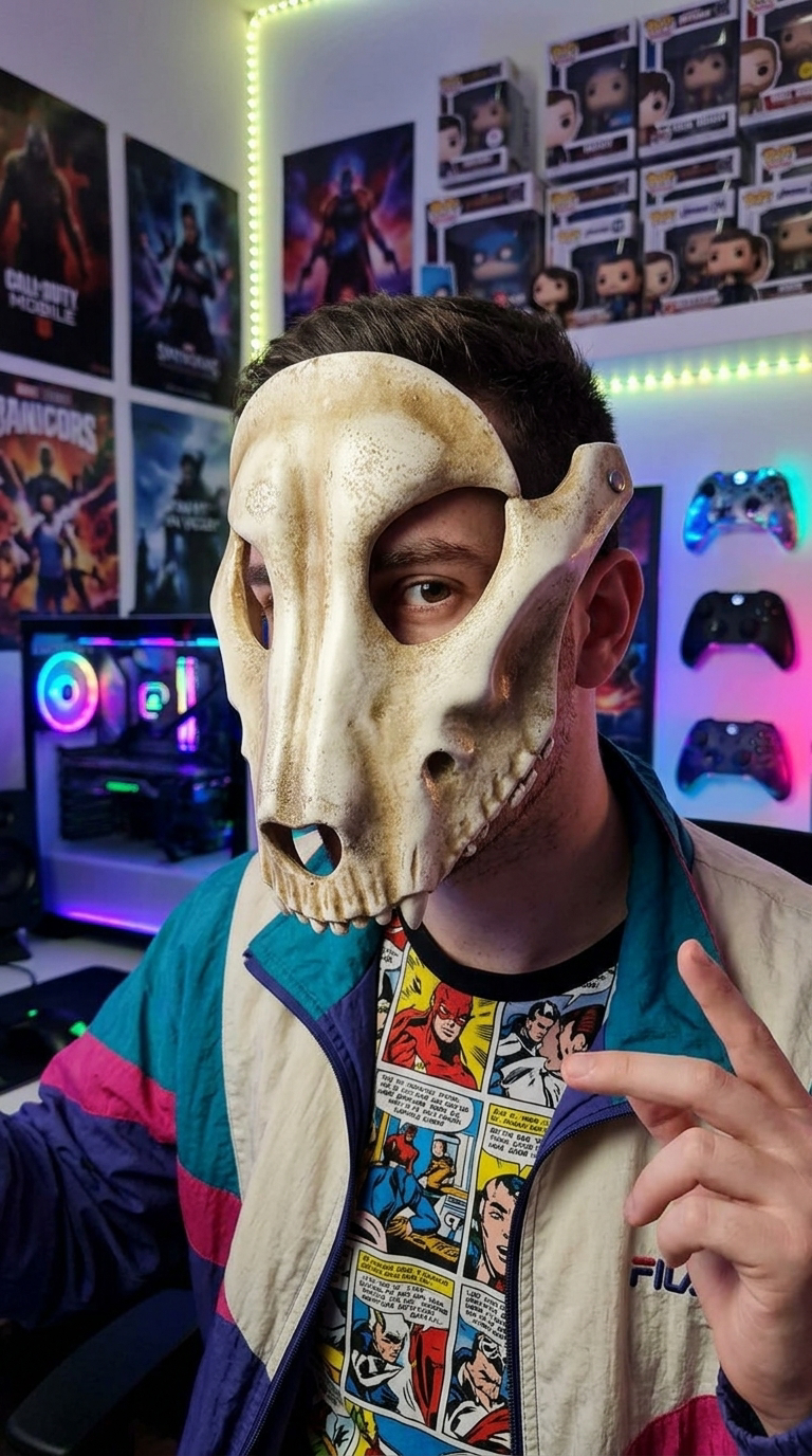 Bone Prank White Mask