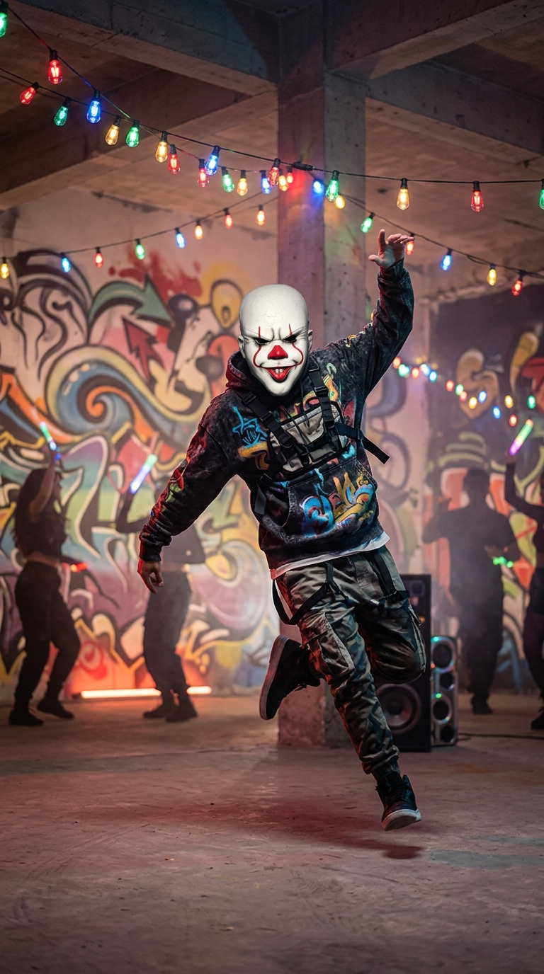 Street Dance Clown Party Mask